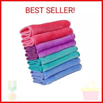 Nugilla Makeup Remover Cloths 8 Packs Makeup Remover Towels Reusable Face Wash • $14.99