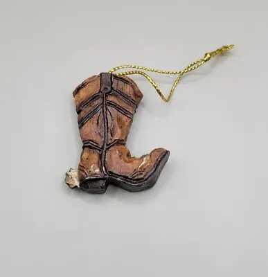 Western Rustic Mini Wild West Spur Cowboy Boot Christmas Tree Ornament  • $10.80