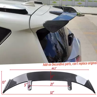 Carbon Fiber GT Style Universal SUV Hatch Models Rear Window Roof Spoiler Wing • $88.58