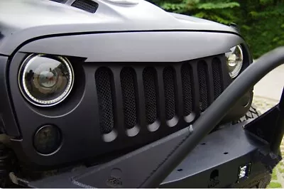 Jeep JK Wrangler 07~17 Angry Bird Grille V-Shape Matte Black With Mesh • $125