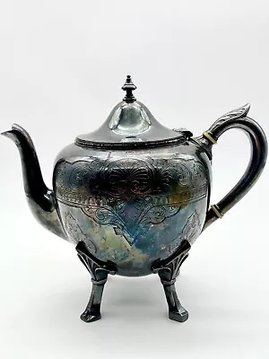 Antique Meriden B Company Quadruple Plate Silver  1868 Teapot • $65