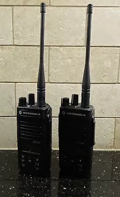 2 Motorola MOTOTRBO XPR3500e UHF AAH02RDH9VA1AN Two Way Radio W/ Batteries • $325