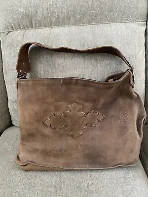 TYLIE MALIBU Brown Leather Boho Shoulder Handbag Bag Purse $450 New • $41