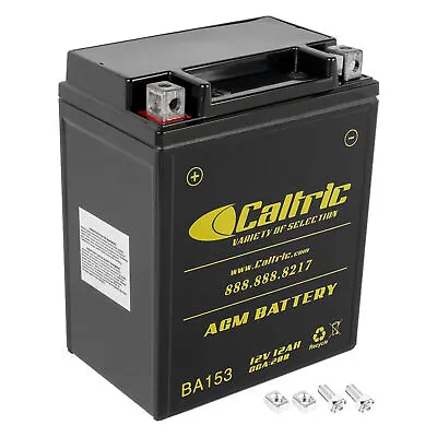 Caltric AGM Battery For Yamaha Moto-4 YFM200 YFM225 YFM350 1985-1995 / 12V 12Ah • $47.50