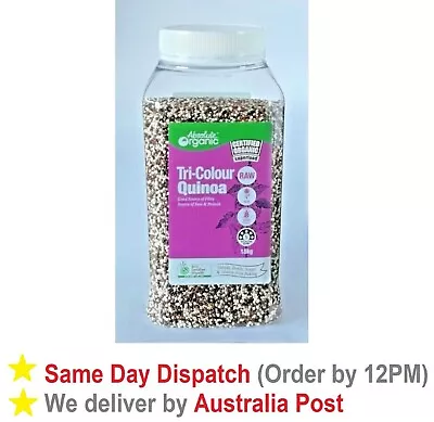 $25.95 • Buy Organic Tri-Colour Quinoa 1.5Kg Absolute Organics Super Food Vegan Gluten Free
