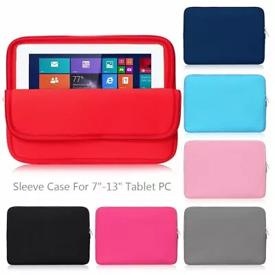 Pouch Tablet Bag Sleeve Case For Apple IPad Samsung Galaxy Tab Huawei MediaPad • $13.53