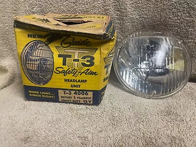 NOS GM GUIDE 4006 5951681 T3 SEALED BEAM HEADLIGHT BULB 12v 1968 & UP • $45