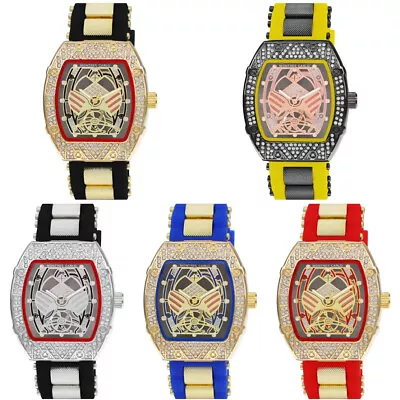 50mm Montres Carlo Fashion Men's Silicone Band Hip Hop Clubbing Luxury Watch • $19.80