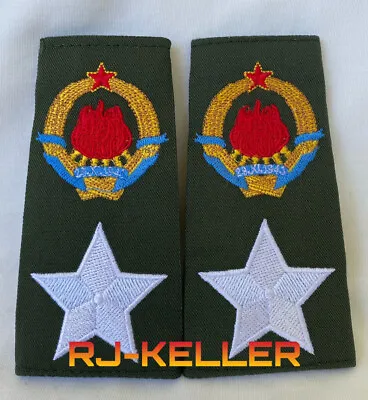 Yugoslavian Marshal General Officer Slip-On Epaulettes Shoulder Boards (Tito) • $21.96