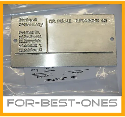 NEW Porsche 911 G Model 964 928 968 Nameplate Chassis Number ID Sign • $88.56