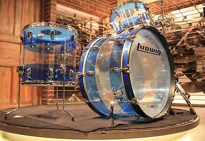 Ludwig Vistalite 50th Blue/Clear/Blue Pro Beat Limited Drum Set - B-stock! • $2999.99