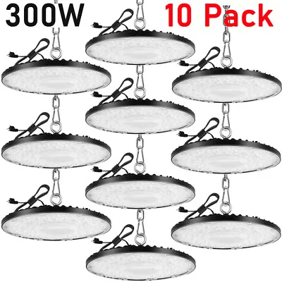 10 Pack 300W UFO LED High Bay Light Shop Factory Warehouse Industrial Fixtures  • $266.99