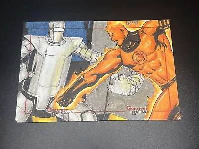 Marvel Greatest Battles Sketch Cards By Mark Marvida Human Torch • $49