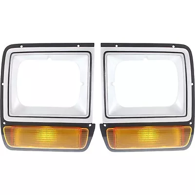 Left And Right Headlight Door Set For 1986-1990 Dodge D150 CH2513122 CH2512122 • $51.36