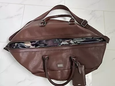 Ted Baker Brown Leather Holdall/travel Bag • £37