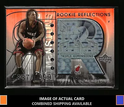 2003-04 Upper Deck Triple Dimensions #91 Udonis Haslem RC /1999 Rookie Heat • $2.95