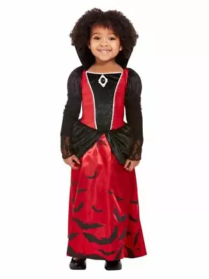 Kids Girls Toddler Vampire Fancy Dress Costume Spooky Halloween Dress Up Party • £12.63