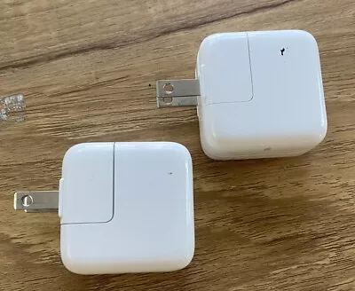 (2) Apple A1357 10W USB Power Adapter Wall Charger IPhone IPod Genuine OEM WORKS • $9.99