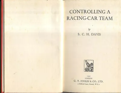£10 • Buy Controlling A Racing Car Team By SCH Davis Strategy Pits Signals No Dust Wapper