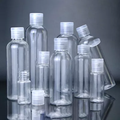 100/150/180/200/250ml Clear Plastic Transparent Bottles Small Refillable • £2.15