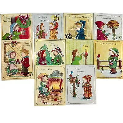 Vintage Greeting Cards Christmas Helpers Good Samaritan 1980s Lot Of 10 • $9.99