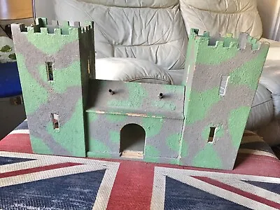 £20 • Buy Old Antique Wooden Toy Fort Army Castle Handmade & Hand Painted