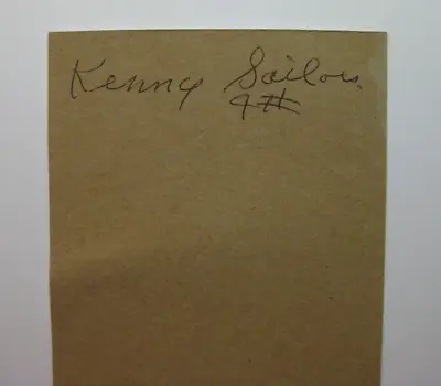 KENNY SAILORS Signed 3x5 Autograph Auto BAA NBA Basketball Celtics Warriors HOF • $209.95