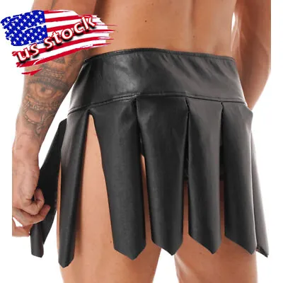 US Men's Kilt Traditional Skirt Roman Gladiator Kilts Cowboy Role Play Underwear • $15.81