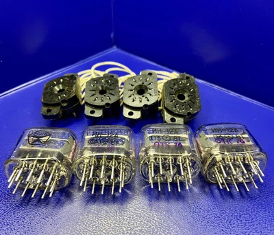 £35.64 • Buy DIY KIT For Nixie Clock: In-12 Nixie Tube 4pcs TESTED NEW NOS 1981's + Sockets