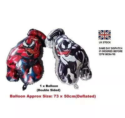 Venom Carnage Double Sided 73cm Foil Balloon Kids Birthday Party Decoration UK • £2.95