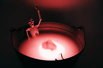 Skeleton Sauna Witch's Cauldron W/ Red Fogger(Multi-Color Options)- 14  Dia • $69.85