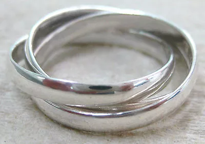 REAL 925 STERLING SILVER Curved 3mm Plain RUSSIAN Wedding BAND Big Size - UNISEX • $79.99