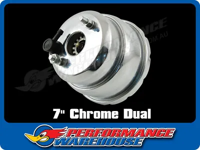 Chrome 7 Inch Dual Diaphragm Power Brake Booster Street Rod Hot Rod • $105.17