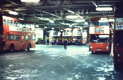 ORIGINAL 35mm SLIDE 10743-London Transport Barking Garage 6.4.79- RTs LAST NIGHT • £3.60