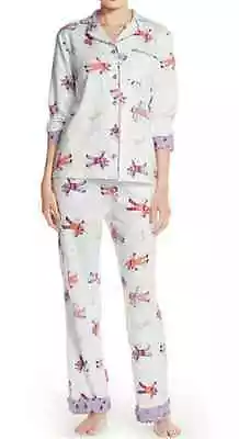 Munki Munki  Snow Angel Print Flannel Pajamas Sz M L93208 • $74.80