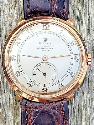 Truly Stunning Rare Rose Gold Rolex Precision 1945 Gents Mechanical Watch • £4995