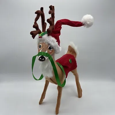 $22.49 • Buy Annalee Mobilitee 12  Traditional Reindeer Christmas Corduroy Hat & Saddle 2019