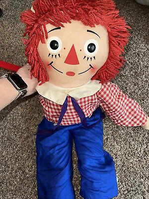 Vintage Kid Size RAGGEDY ANN's Brother ANDY Large Doll 31” Knickerbocker • $150