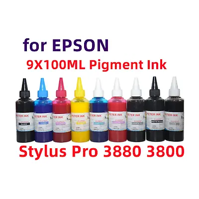 9X100ML Premium Pigment Refill Ink For Stylus Pro 3880 3800 Printer * • $149.99