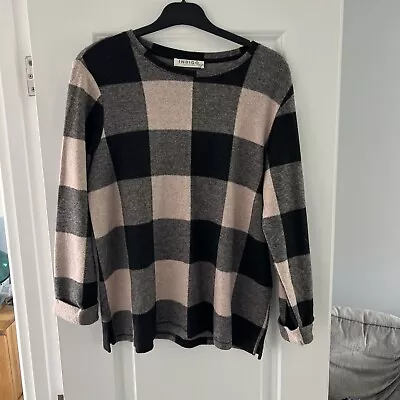 Ladies M&S Marks And Spencer Indigo Collection Check Top Size 14 • £1.50