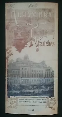 1895 Victorian Theatre Programme Booklet  Alhambra Theatre Of Varieties  Gift  • £12.91