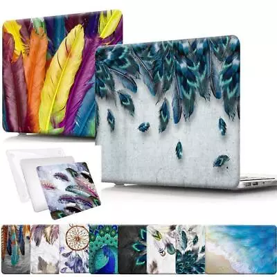 Print Feather Laptop Case Cover Fit Apple MacBook Air Pro Retina 11 12 13 15 16' • £9.93