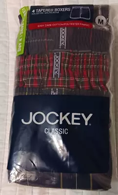 NEW Jockey Classic Men's Medium 4 Pack Tapered Boxers Tartan Plaid Cotton Blend • $21.95