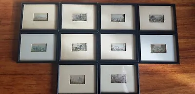 10 Antique George Baxter Needlebox Miniature Prints  The Regal Set  Well Framed • £70