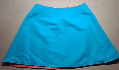 Vintage Reversible Tennis Skirt Orange And Teal 28  • $10