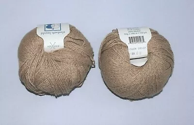 Lot Of 2 Elsebeth Lavold Hempathy 34% Hemp 41% Cotton #03 Beige Made In Italy • $12