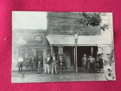 GEORGIA Vintage Reproduction POSTCARD Bell Store GAS STATION Pump ROOPVILLE Gulf • $17.17