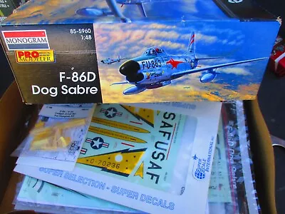Pro-Modeler F-86D Dog Sabre MONOGRAM #85-5960 1/48 RESIN & 2 DECAL SETS ADDED • $40