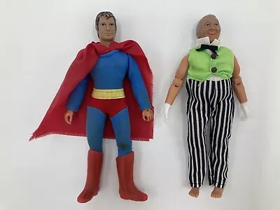 Vintage Mego Superman & Penguin 8  Original 1974 Action Figures DC Comics • $26.99