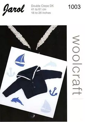£3.99 • Buy A4 KNITTING PATTERN For Lovely NAUTICAL Sailor BABY CARDIGAN
